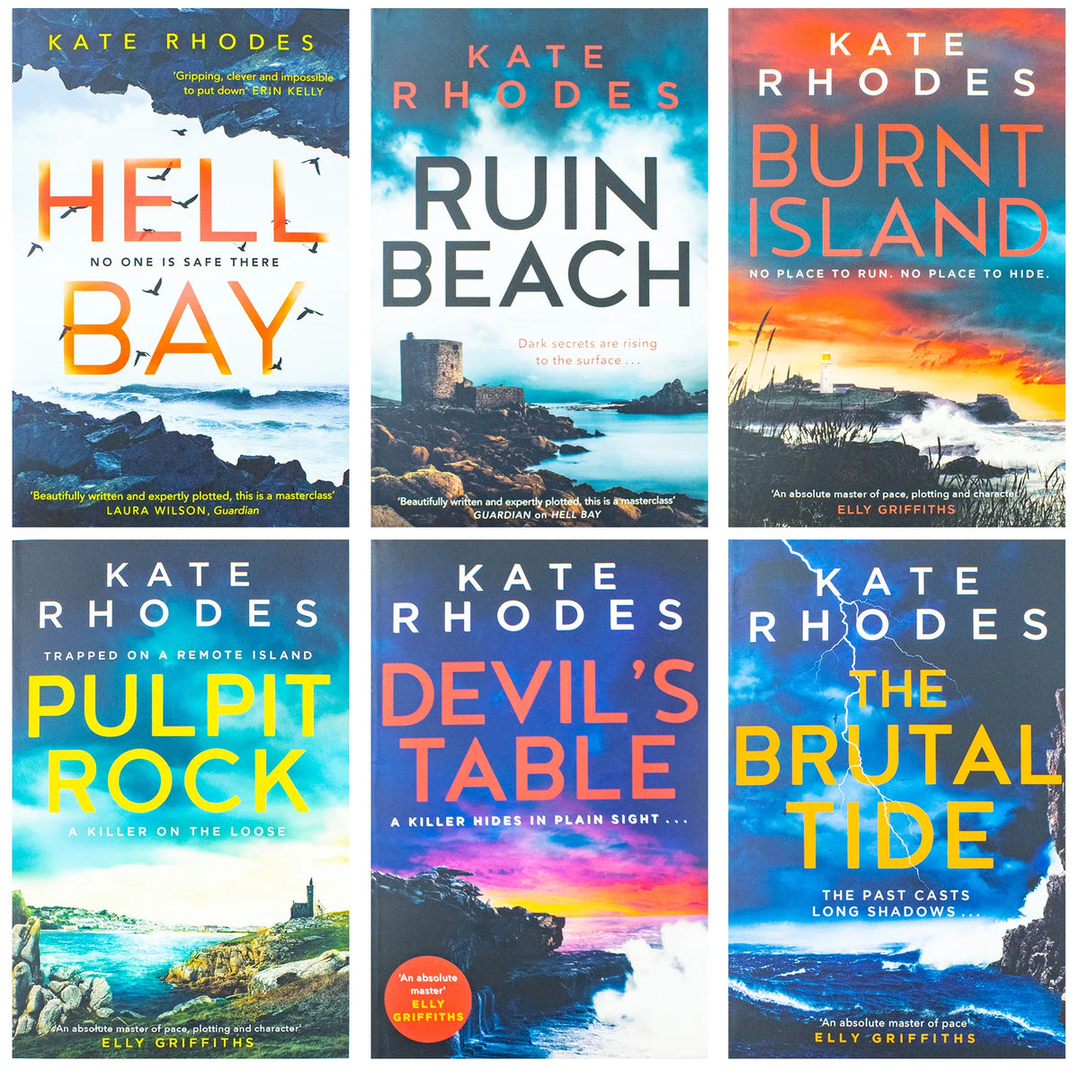 DI Ben Kitto Series – Complete 6 Book Set: Hell Bay, Ruin Beach, Burnt Island & More - By Kate Rhodes - Paperback