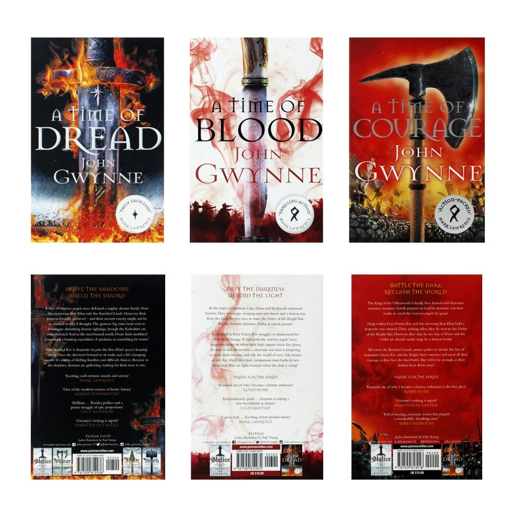 Of Blood & Bone Trilogy – Complete 3 Book Collection: A Time of Dread, A Time of Blood & A Time of Courage - By John Gwynne - Paperback