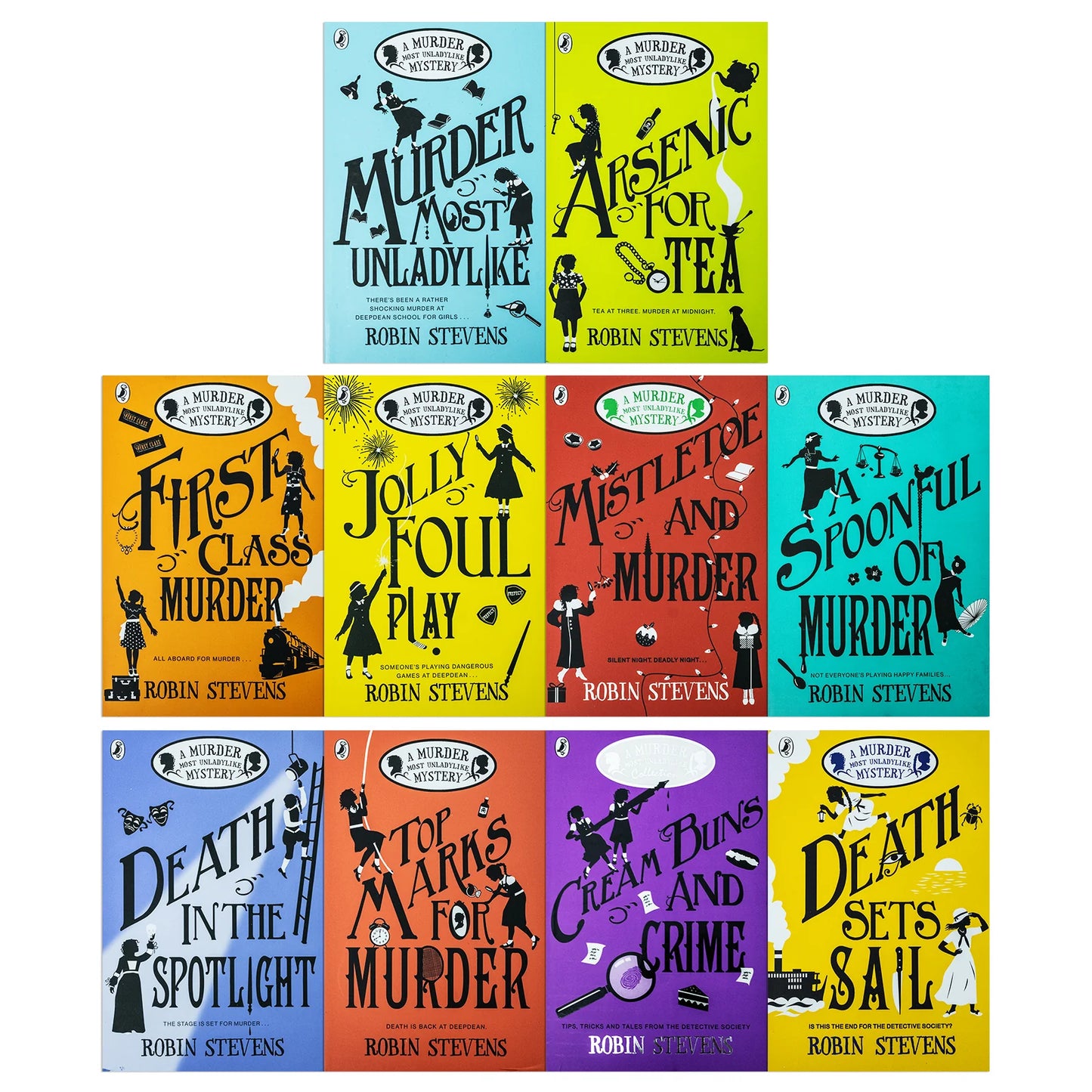 A Murder Most Unladylike Mystery Series – 10 Book Collection Set - By Robin Stevens - Children's Detective Fiction & School Adventures