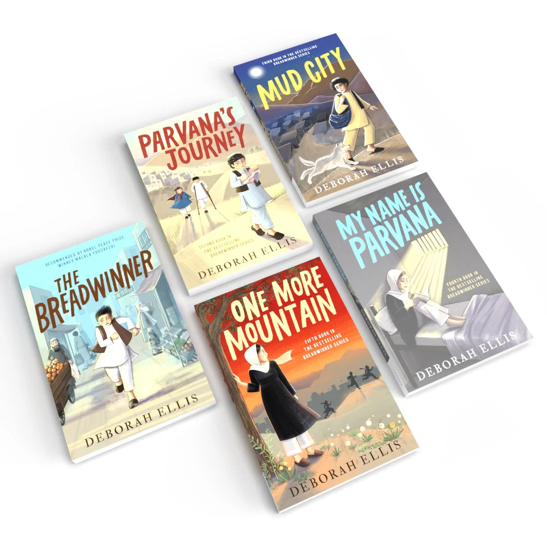 The Breadwinner Series – 5 Book Collection Set: The Breadwinner, Parvana's Journey, Mud City, My Name Is Parvana & One More Mountain - By Deborah Ellis