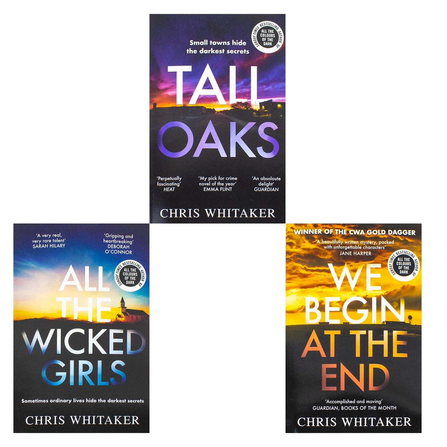 Chris Whitaker Collection – 3 Book Set: We Begin at the End, Tall Oaks & All the Wicked Girls - By Chris Whitaker - Paperback