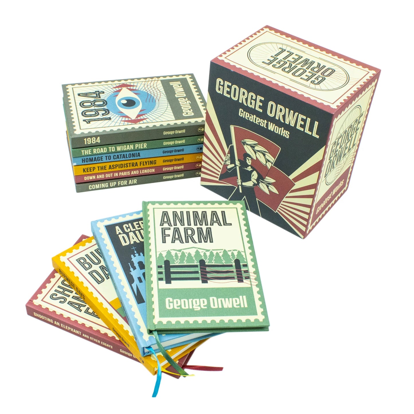 The Greatest Works of George Orwell – 10 Book Hardback Collection: 1984, Animal Farm, The Road to Wigan Pier & More - By George Orwell