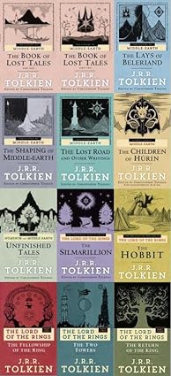 Middle Earth and Lord of the Rings Series 12-book Collection Set by J.R.R. Tolkien - Mass Market Paperback