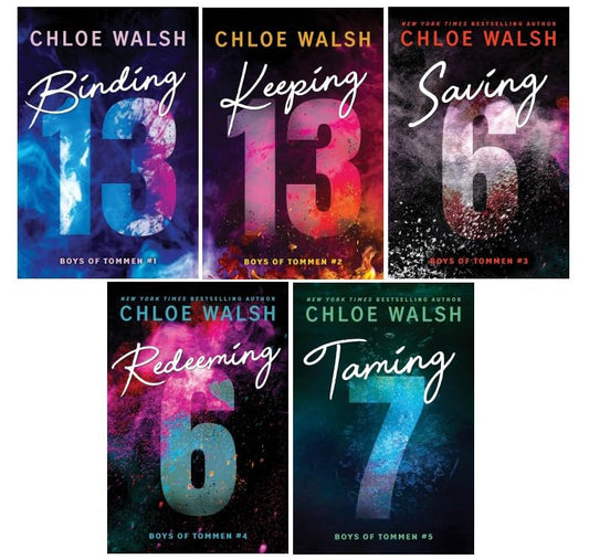 Boys of Tommen 5 Book Set: Binding 13, Keeping 13, Saving 6, Redeeming 6, Taming 7 -  by Chloe Walsh - Paperback