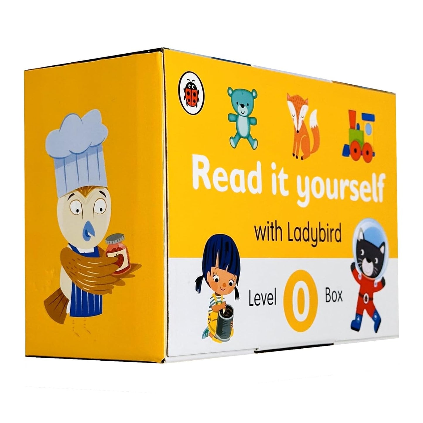 Ladybird Read it Yourself Tuck Box Level 0: 10 Books Box Set (Space Party,Emma Explorer,Pippa and the Pip, Go Kit Cat,Gus and Ross,Wags the Big Dog,Dash is Fab,Jack and Jen,Barn Owl & Camping Trip)