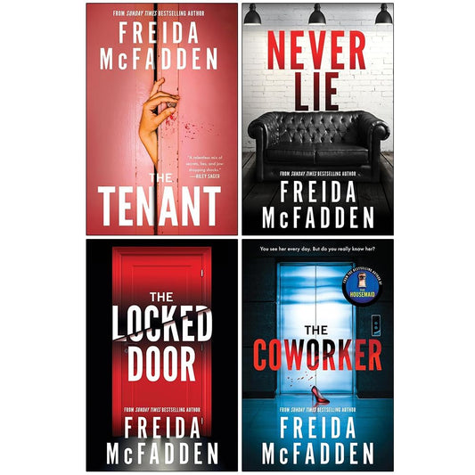 Freida McFadden Thriller Collection – 4 Book Set: The Tenant, Never Lie, The Locked Door, The Coworker - By Freida McFadden - Paperback
