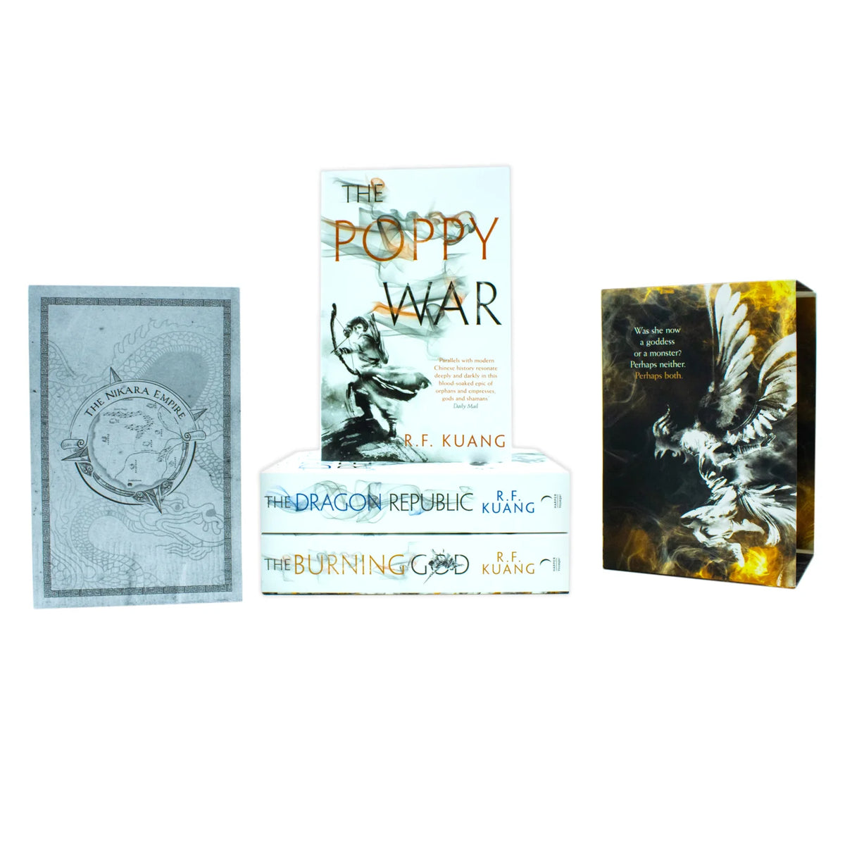 The Poppy War Trilogy – 3 Book Box Set: The Poppy War, The Dragon Republic & The Burning God - By R.F. Kuang - Paperback