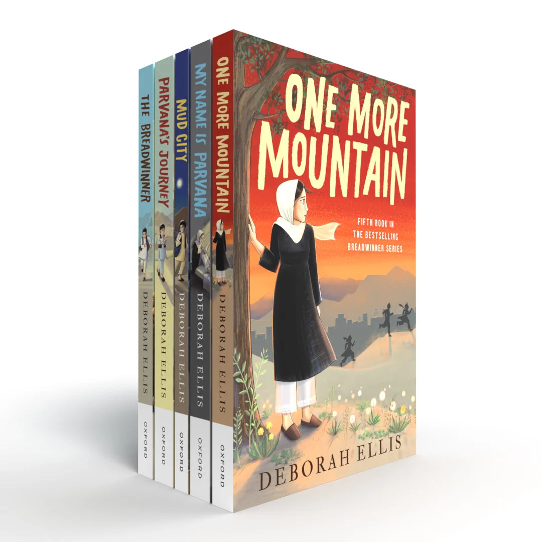 The Breadwinner Series – 5 Book Collection Set: The Breadwinner, Parvana's Journey, Mud City, My Name Is Parvana & One More Mountain - By Deborah Ellis