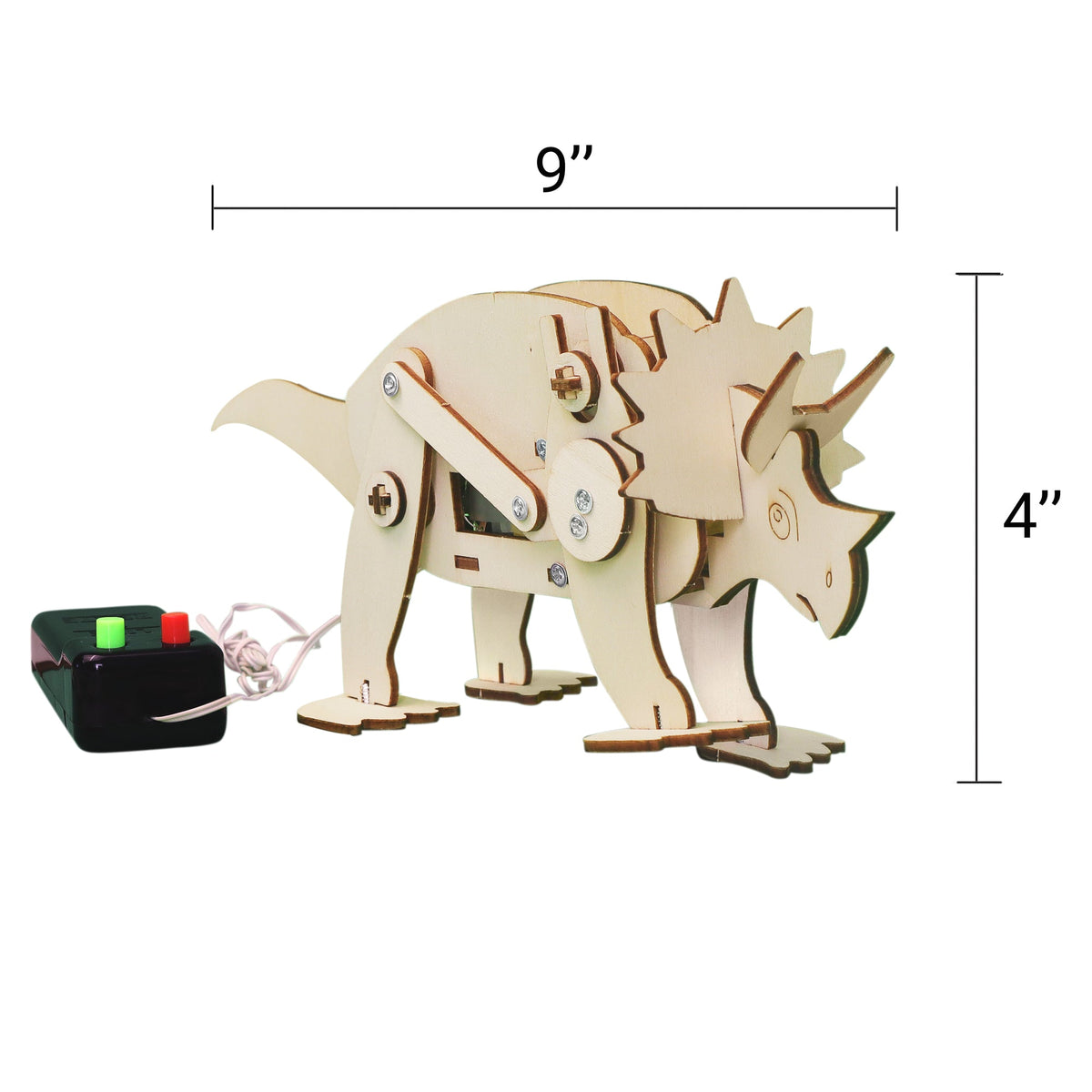 Dinosaur Robot Triceratops DIY Kit, Educational STEM Toy