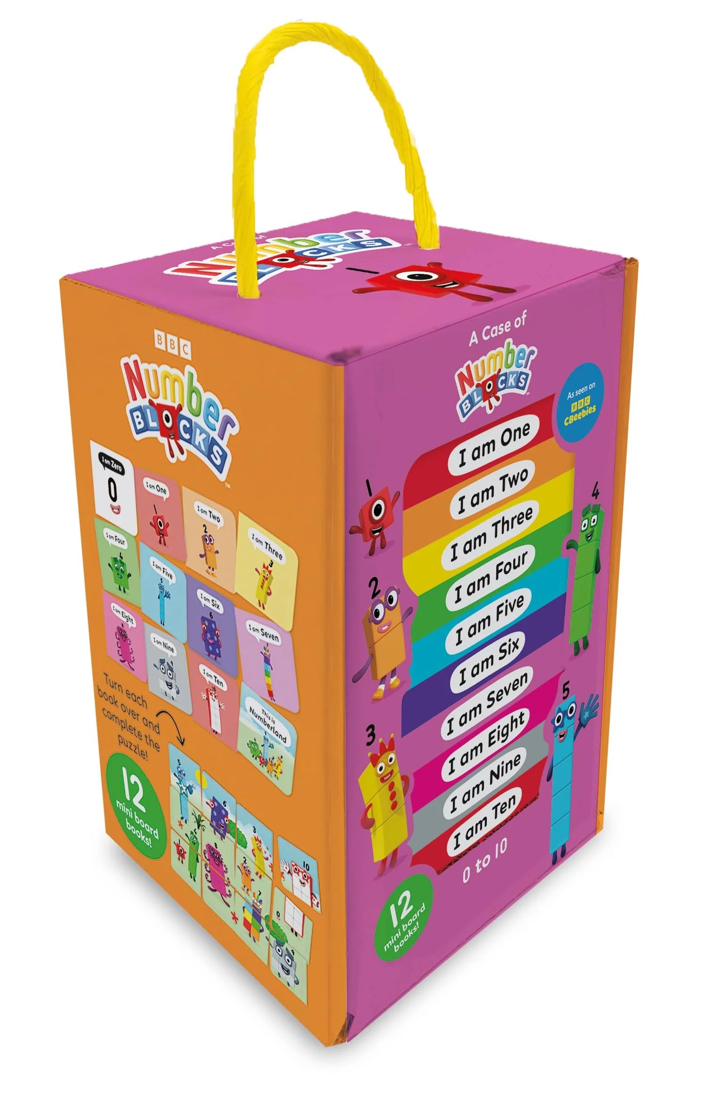 Numberblocks – 12 Mini Board Books Collection Carry Case - Early Learning Counting Books for Preschool & Travel