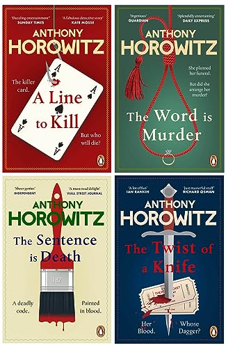 Hawthorne & Horowitz Mysteries – Books 1–4 Collection: The Word Is Murder, The Sentence Is Death, A Line to Kill & The Twist of a Knife - By Anthony Horowitz - Paperback