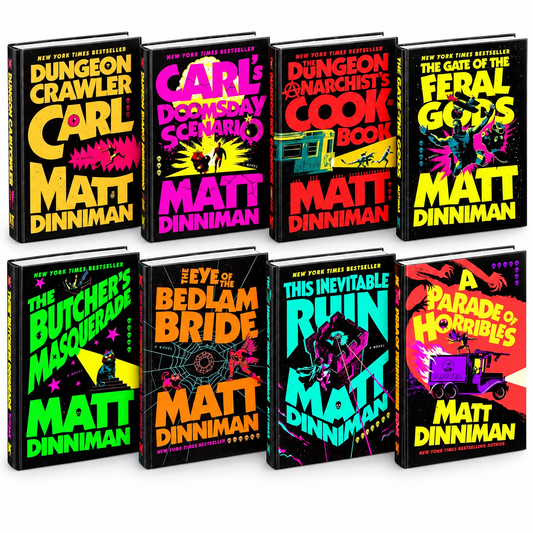 Dungeon Crawler Carl Complete Collection – 8 Book Set: Books 1–8 - By Matt Dinniman - Hardcover