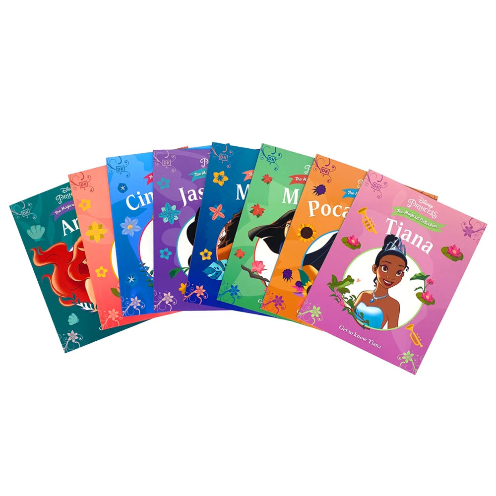 Disney Princess Magical Collection – 8 Book Box Set: Moana, Cinderella, Jasmine & More - Illustrated Fairy Tales & Adventures for Kids Ages 6+