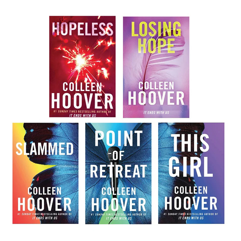 Colleen Hoover Collection – 5 Book Set: Slammed, Point of Retreat, This Girl, Hopeless & Losing Hope - By Colleen Hoover - Paperback