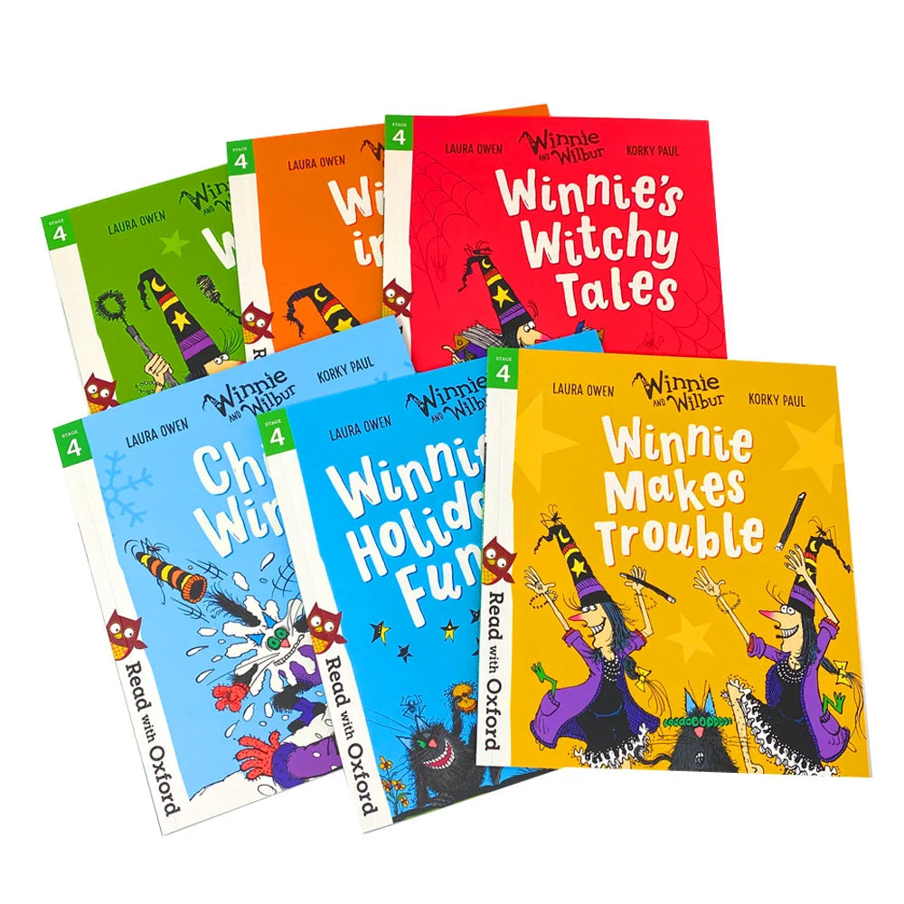 Read with Oxford Stage 4 – Winnie the Witch & Wilbur 6 Book Collection Set