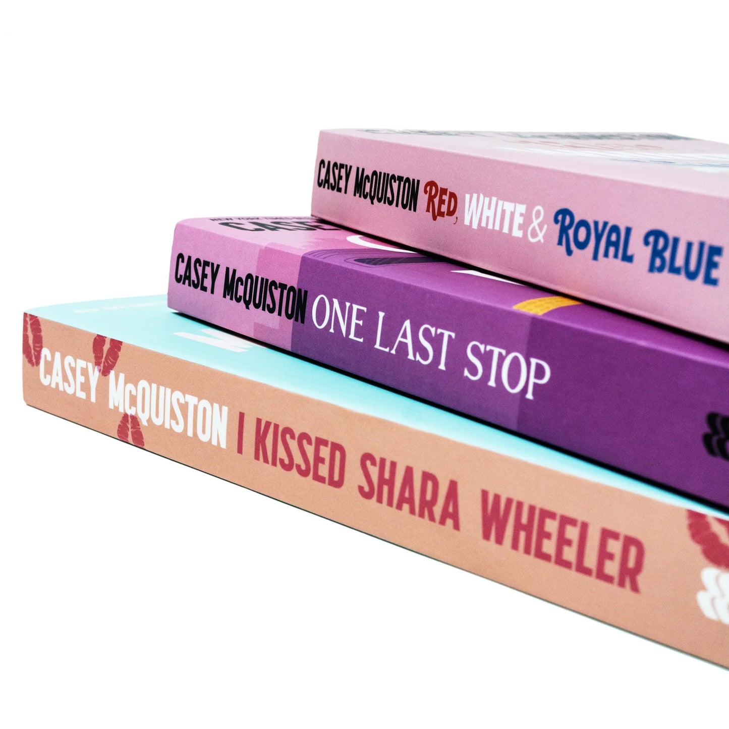 Casey McQuiston – 3 Book Collection Set: One Last Stop, Red, White & Royal Blue & I Kissed Shara Wheeler