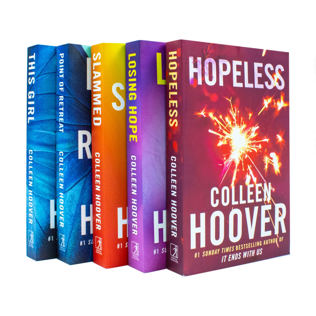 Colleen Hoover Collection – 5 Book Set: Slammed, Point of Retreat, This Girl, Hopeless & Losing Hope - By Colleen Hoover - Paperback