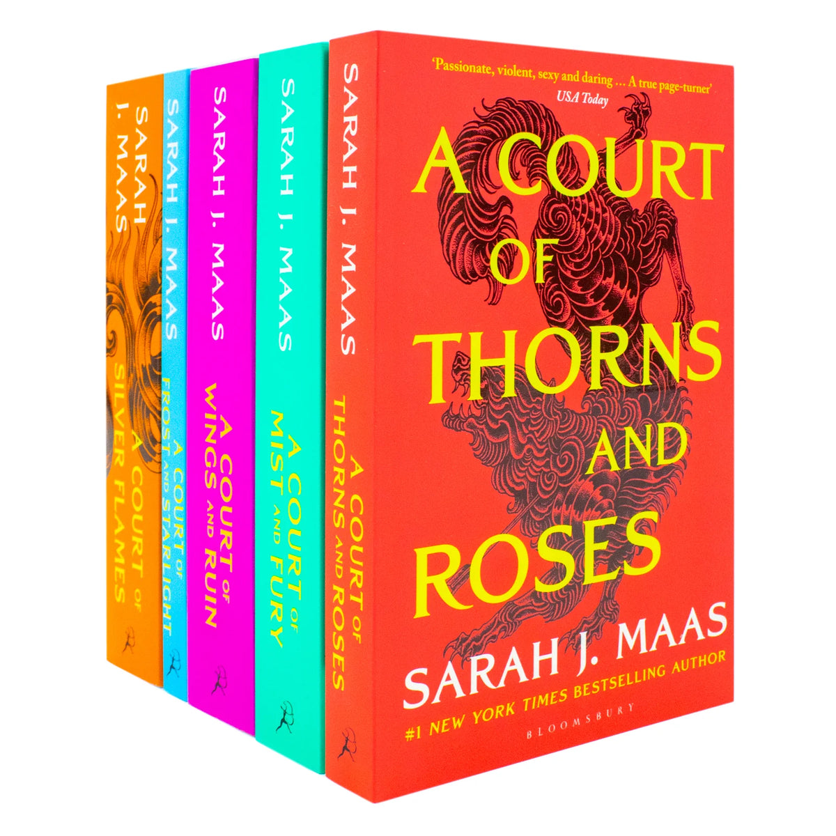 A Court of Thorns and Roses – Complete 5 Book Collection Set: Fantasy, Magic, Romance & Adventure - By Sarah J. Maas - Paperback
