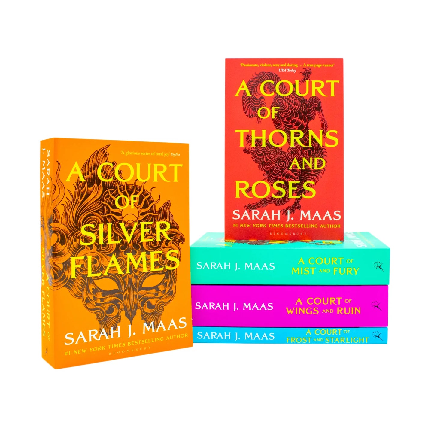 A Court of Thorns and Roses – Complete 5 Book Collection Set: Fantasy, Magic, Romance & Adventure - By Sarah J. Maas - Paperback