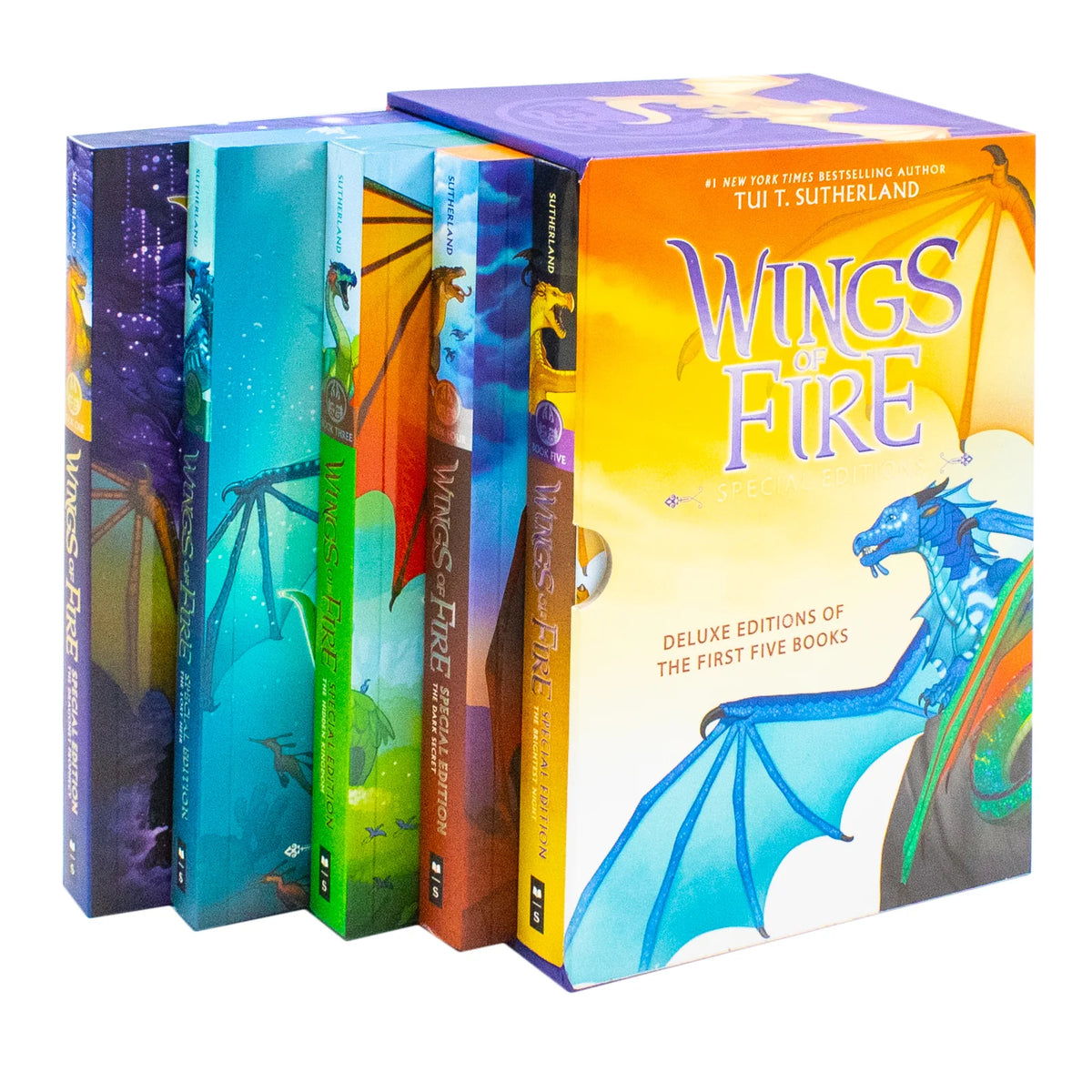 Wings of Fire Special Edition – 5 Book Box Set: The Dragonet Prophecy, The Lost Heir & More - By Tui T. Sutherland - Paperback