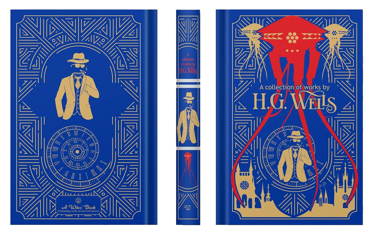 H.G. Wells:A Collection Of Works : Time Machine/ Island of Doctor Moreau/ Invisible Man/ War of the Worlds/ First Men in the Moon/ Worlds Set Free(Leather-bound)