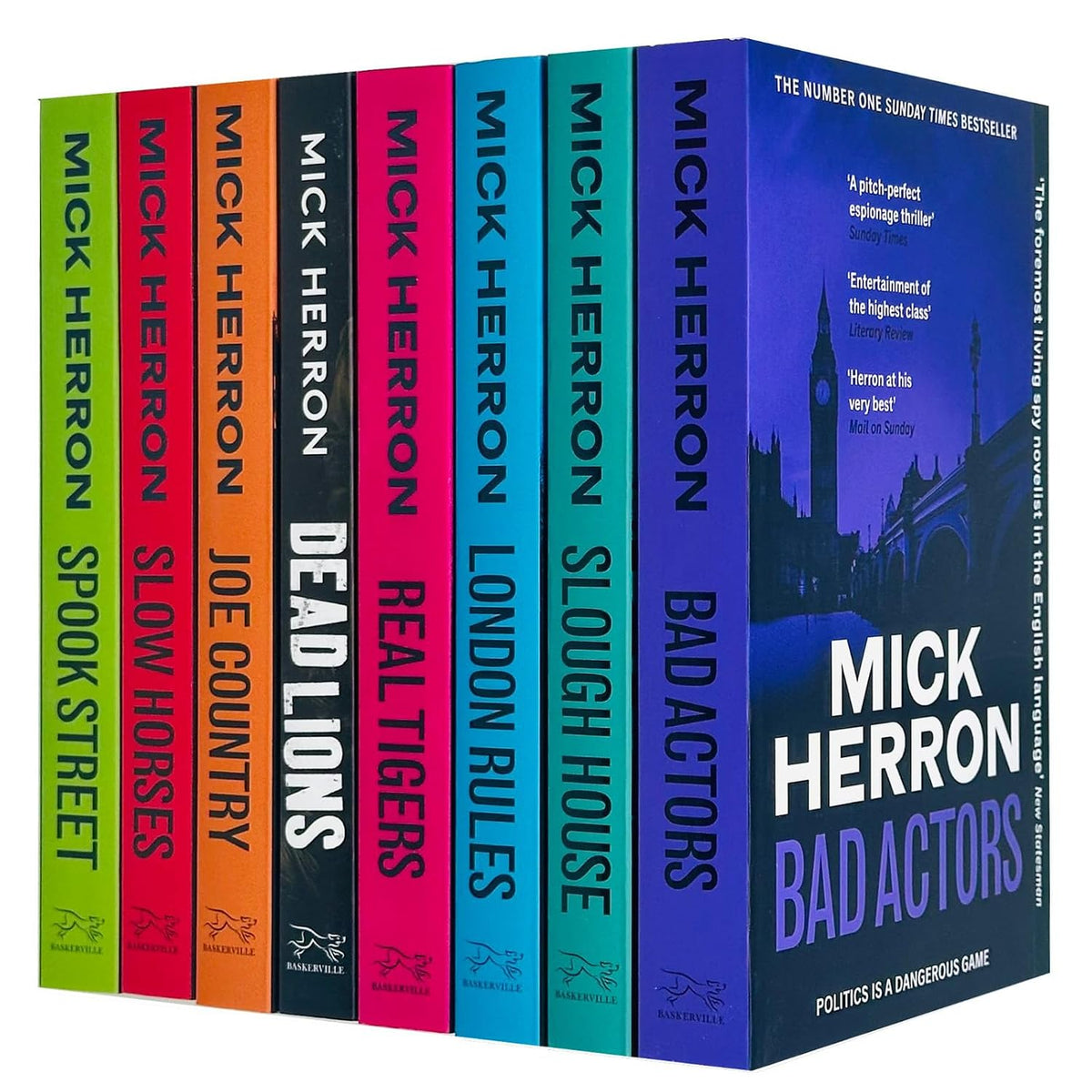 Slough House Thriller Series – 8 Book Boxed Set: Slow Horses, Dead Lions, Real Tigers & More - By Mick Herron - Paperback
