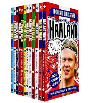 Football Superstars 12 Books Collection Rules Mega Pack Set By Simon Mugford & Dan Green