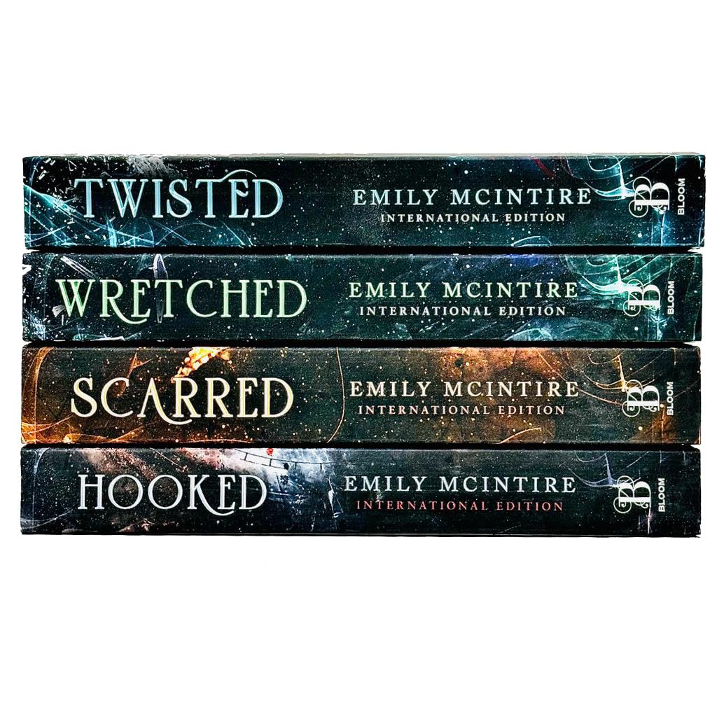 Emily McIntire Never After Series Collection 4 Books Set (Hooked, Scarred, Wretched, Twisted)