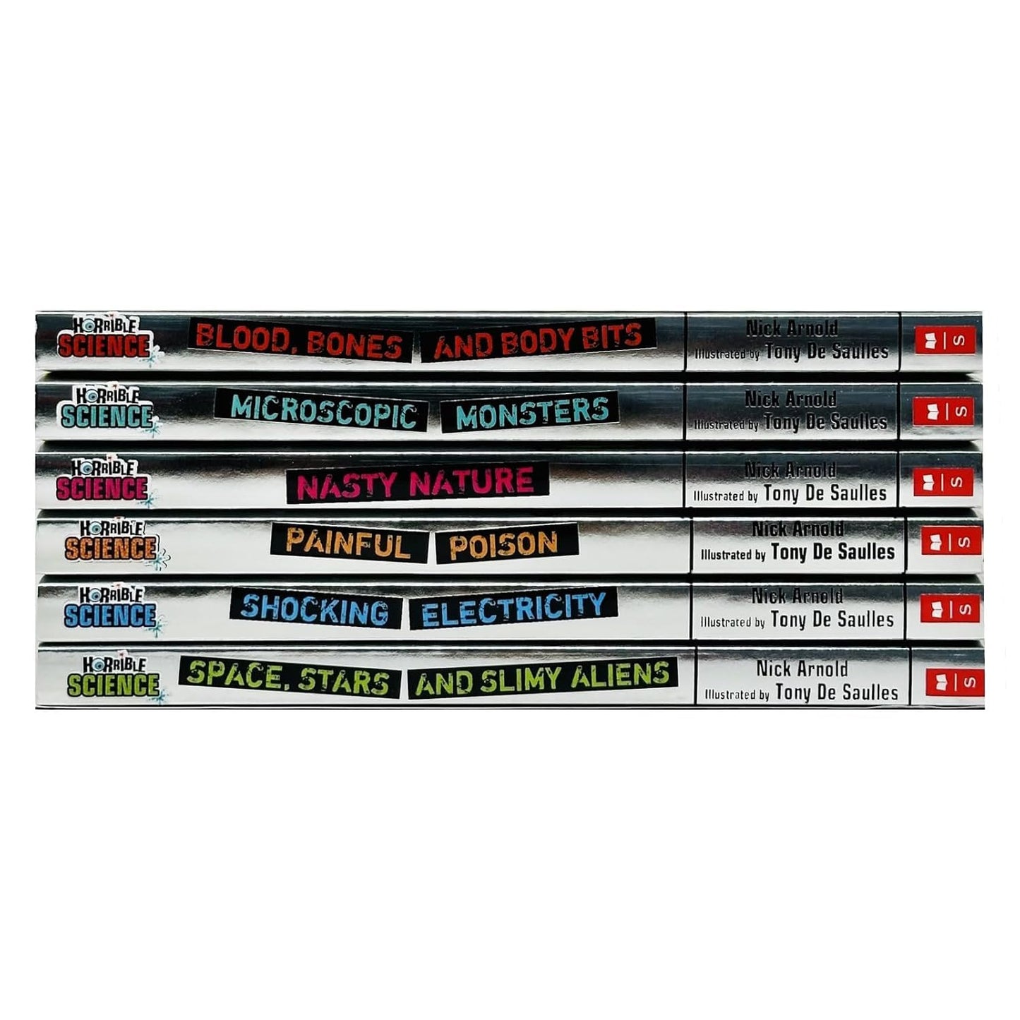 Horrible Science 6 Books Collection Set: Blood, Bones andShocking Electricity, Microscopic Monsters, etc - By Nick Arnold - Paperback