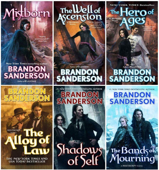 Mistborn Series Six Book Collection Set - By Brandon Sanderson - Mass Market Paperback