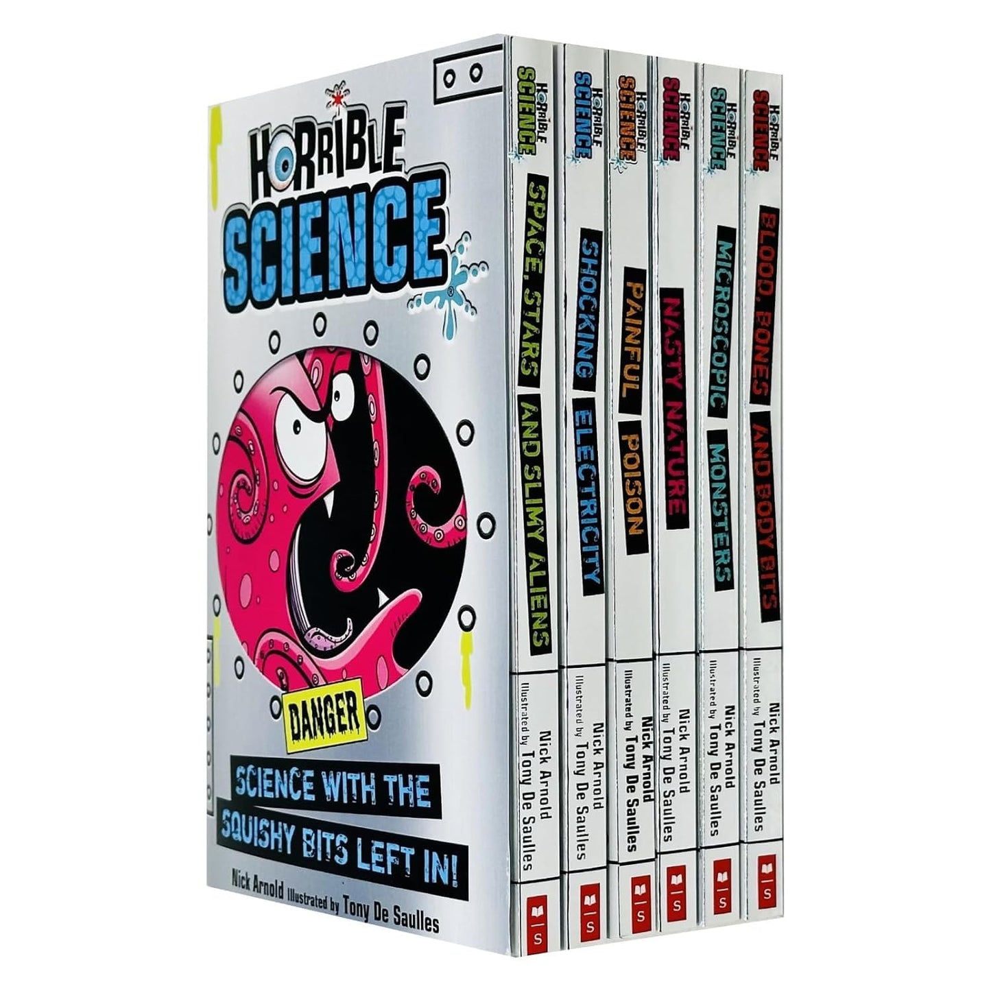 Horrible Science 6 Books Collection Set: Blood, Bones andShocking Electricity, Microscopic Monsters, etc - By Nick Arnold - Paperback