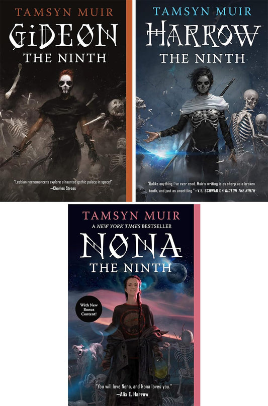 The Locked Tomb Series, Harrow the Ninth, Gideon the Ninth and Nona the Ninth, Set of 3 Books - by Tamsyn Muir -Paperback