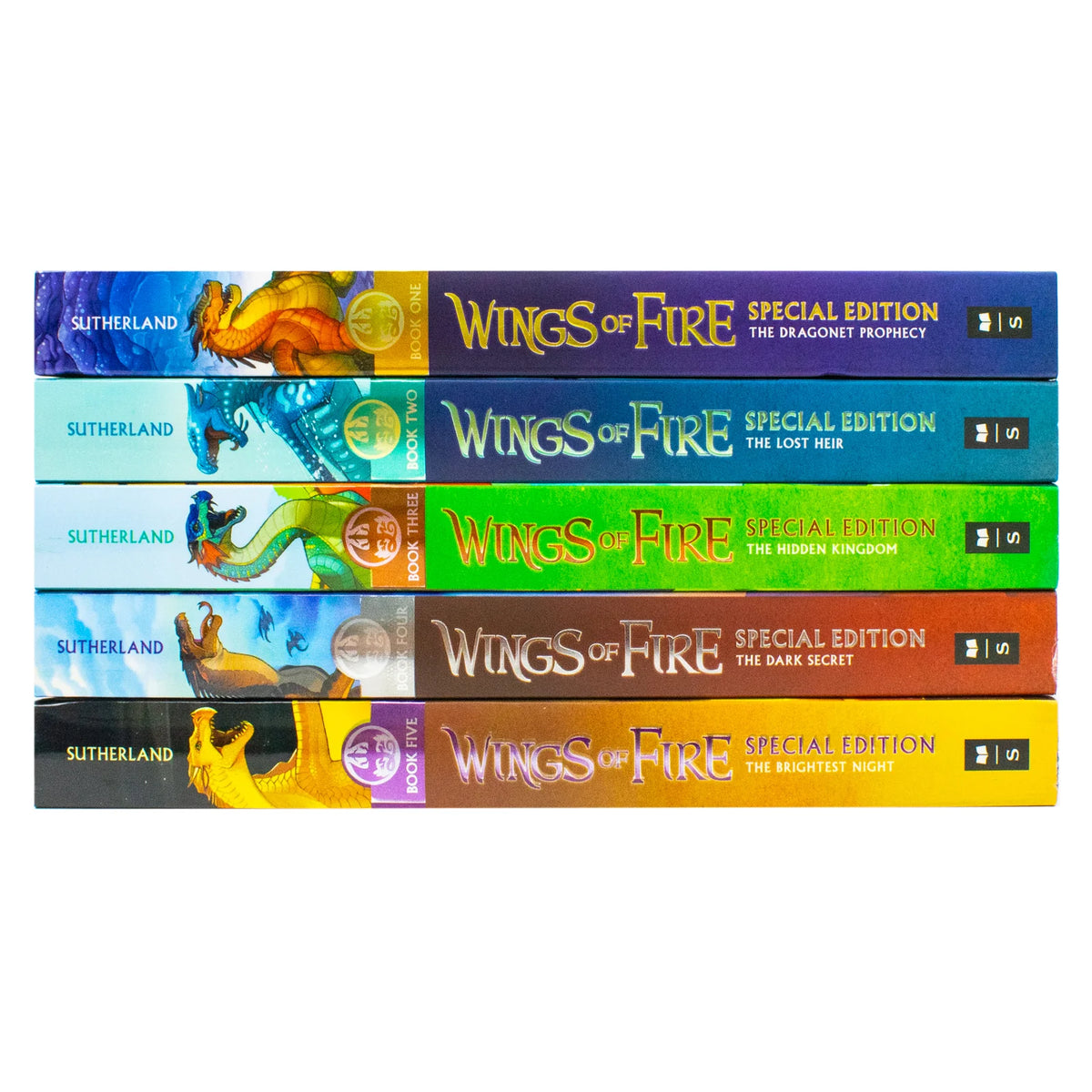 Wings of Fire Special Edition – 5 Book Box Set: The Dragonet Prophecy, The Lost Heir & More - By Tui T. Sutherland - Paperback