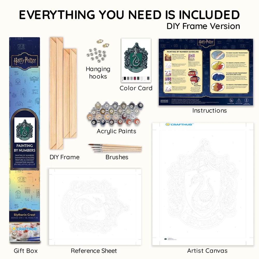 Slytherin Crest - Paint By Numbers Kit
