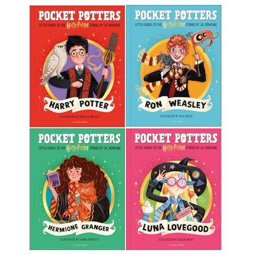 Pocket Potters – 4 Book Collection: Harry Potter, Ron Weasley, Hermione Granger & Luna Lovegood - By J.K. Rowling - Hardback