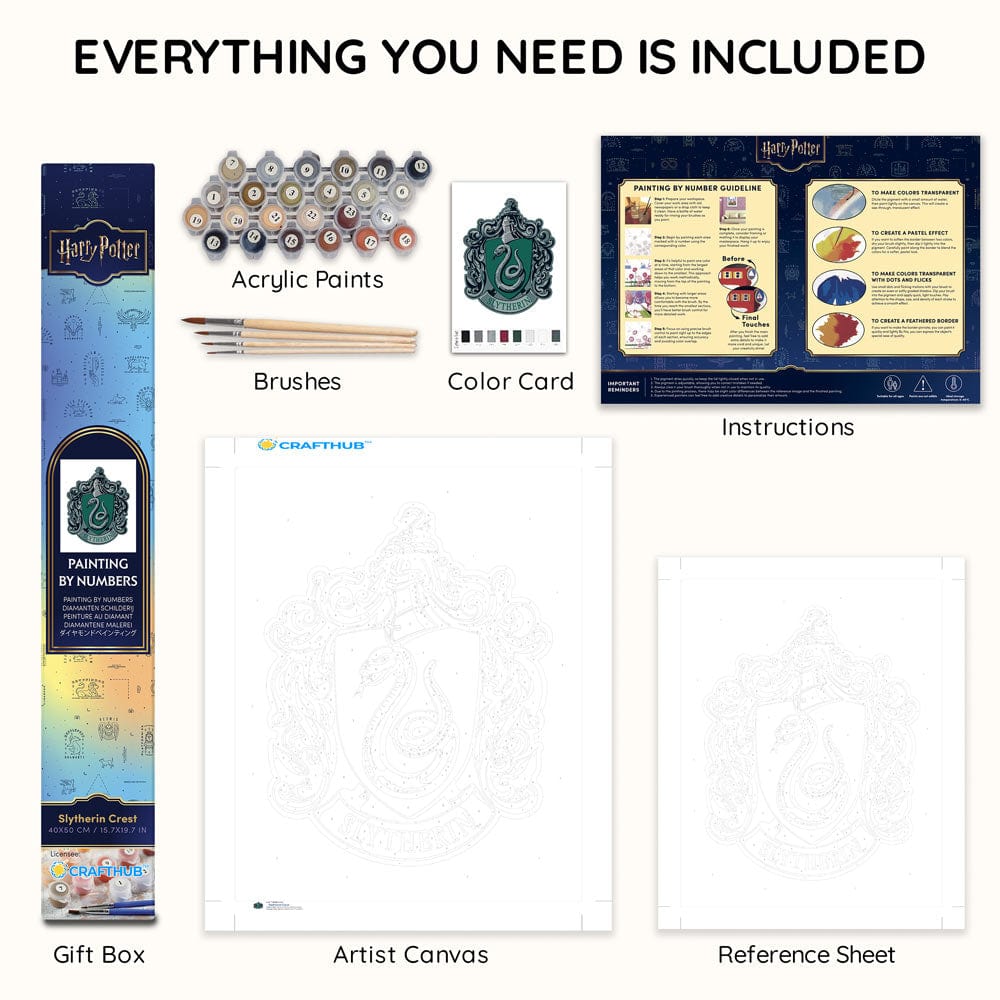 Slytherin Crest - Paint By Numbers Kit