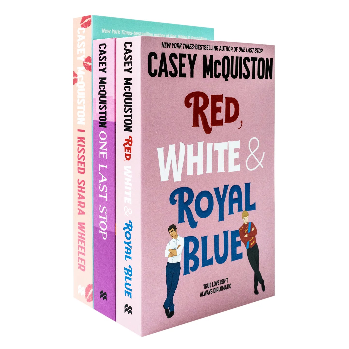 Casey McQuiston – 3 Book Collection Set: One Last Stop, Red, White & Royal Blue & I Kissed Shara Wheeler