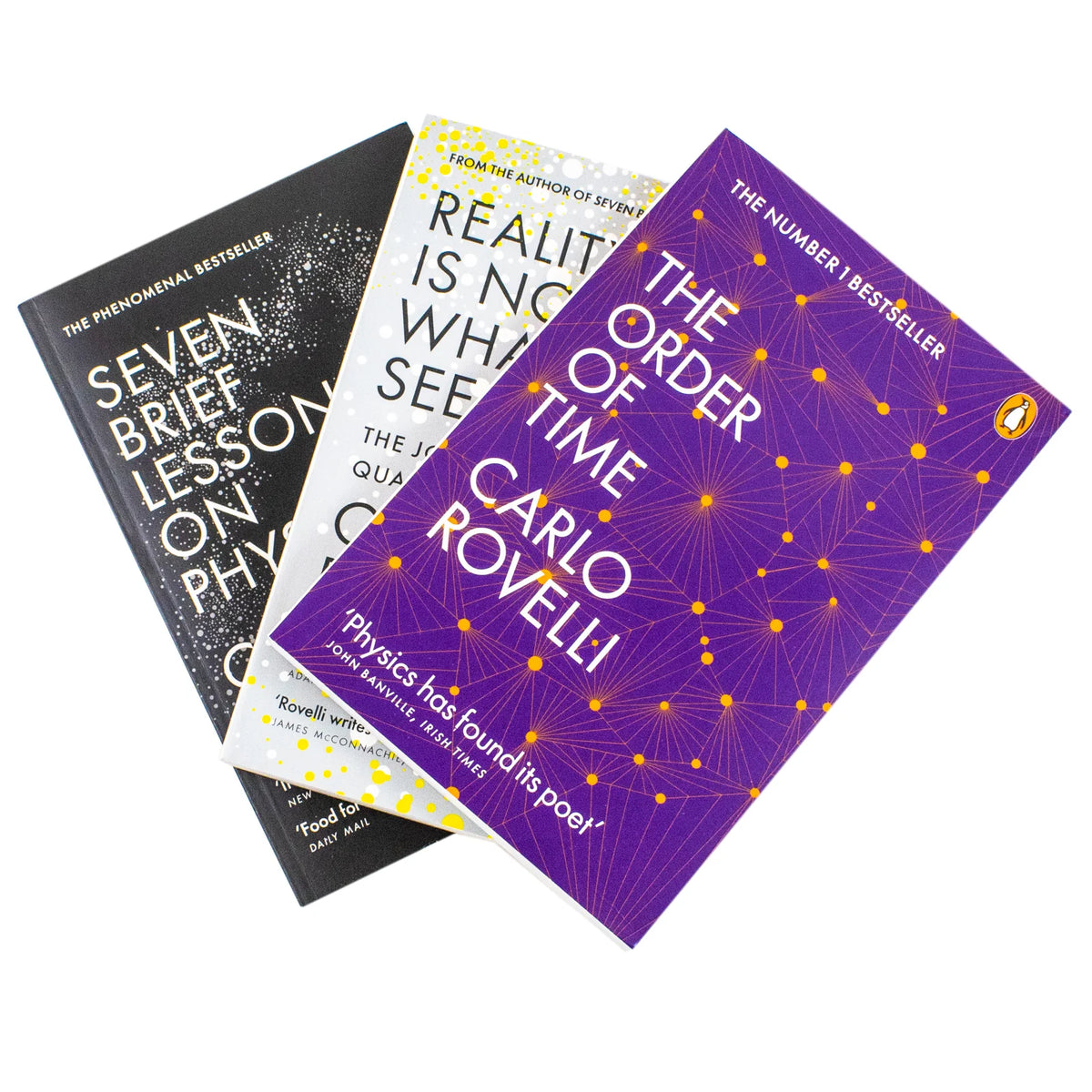 Carlo Rovelli Collection – 3 Book Set: Reality Is Not What It Seems, The Order of Time & Seven Brief Lessons on Physics - By Carlo Rovelli - Paperback