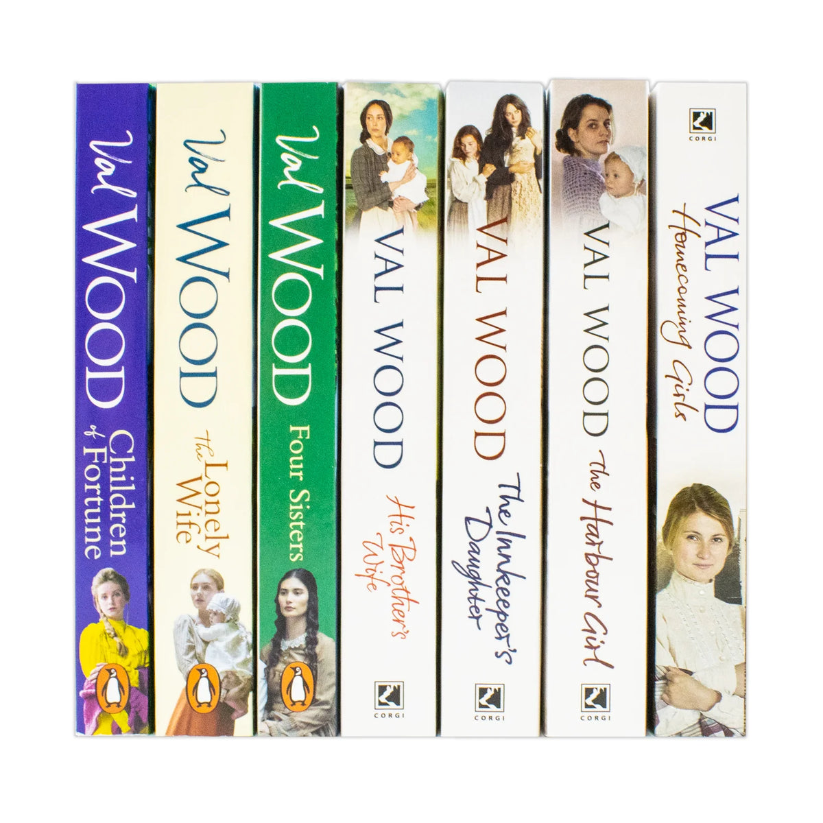 Val Wood Collection – 7 Book Set: Homecoming Girls, His Brother's Wife, The Harbour Girl & More - By Val Wood - Paperback