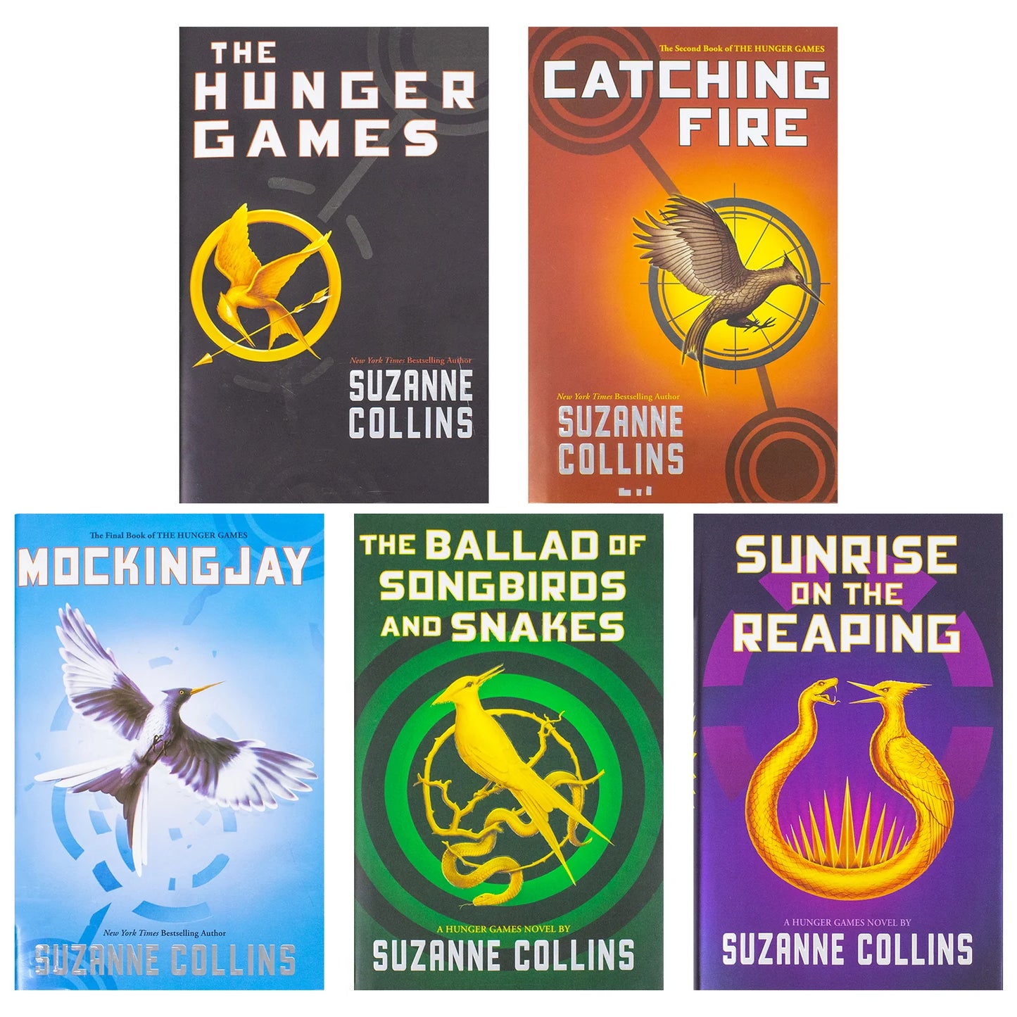 The Hunger Games – 5 Book Collection Set: Complete Series - By Suzanne Collins - Hardcover