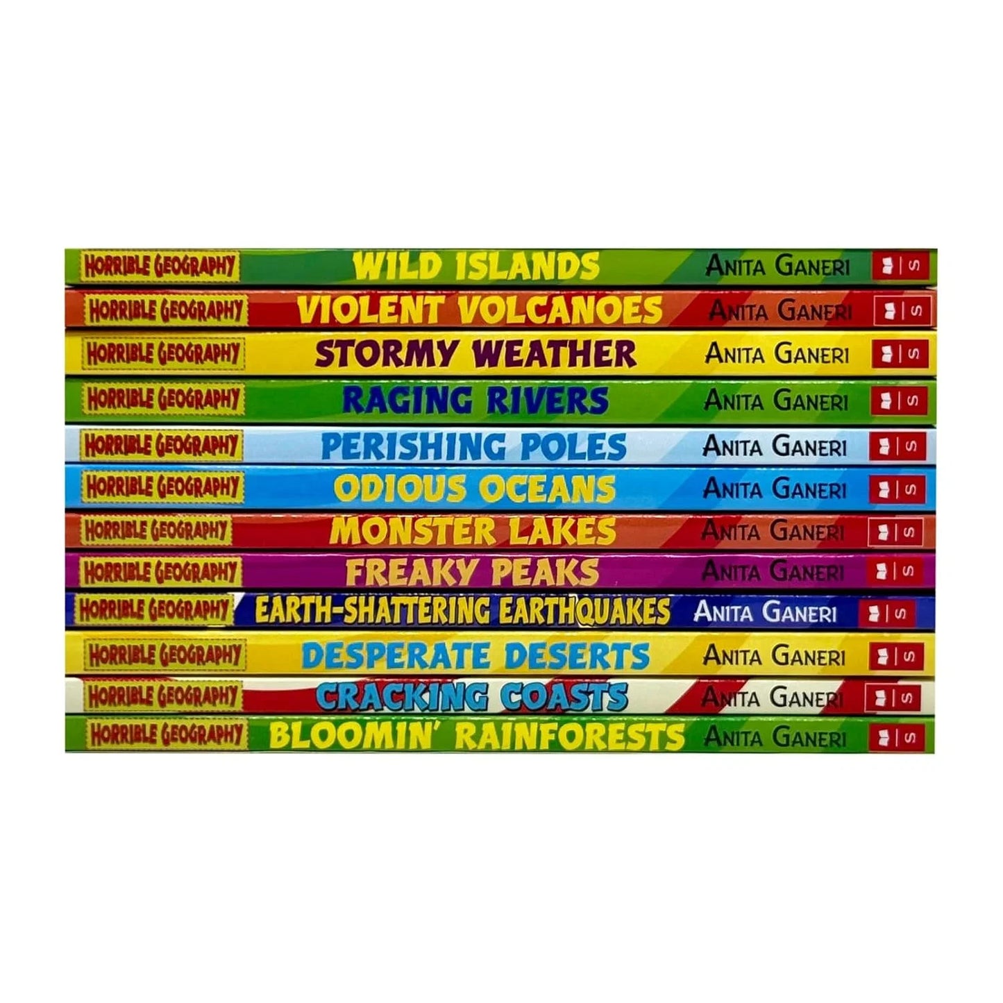 Horrible Geography – 12 Book Collection Set: Wild Islands, Violent Volcanoes, Stormy Weather & More - By Anita Ganeri - Paperback