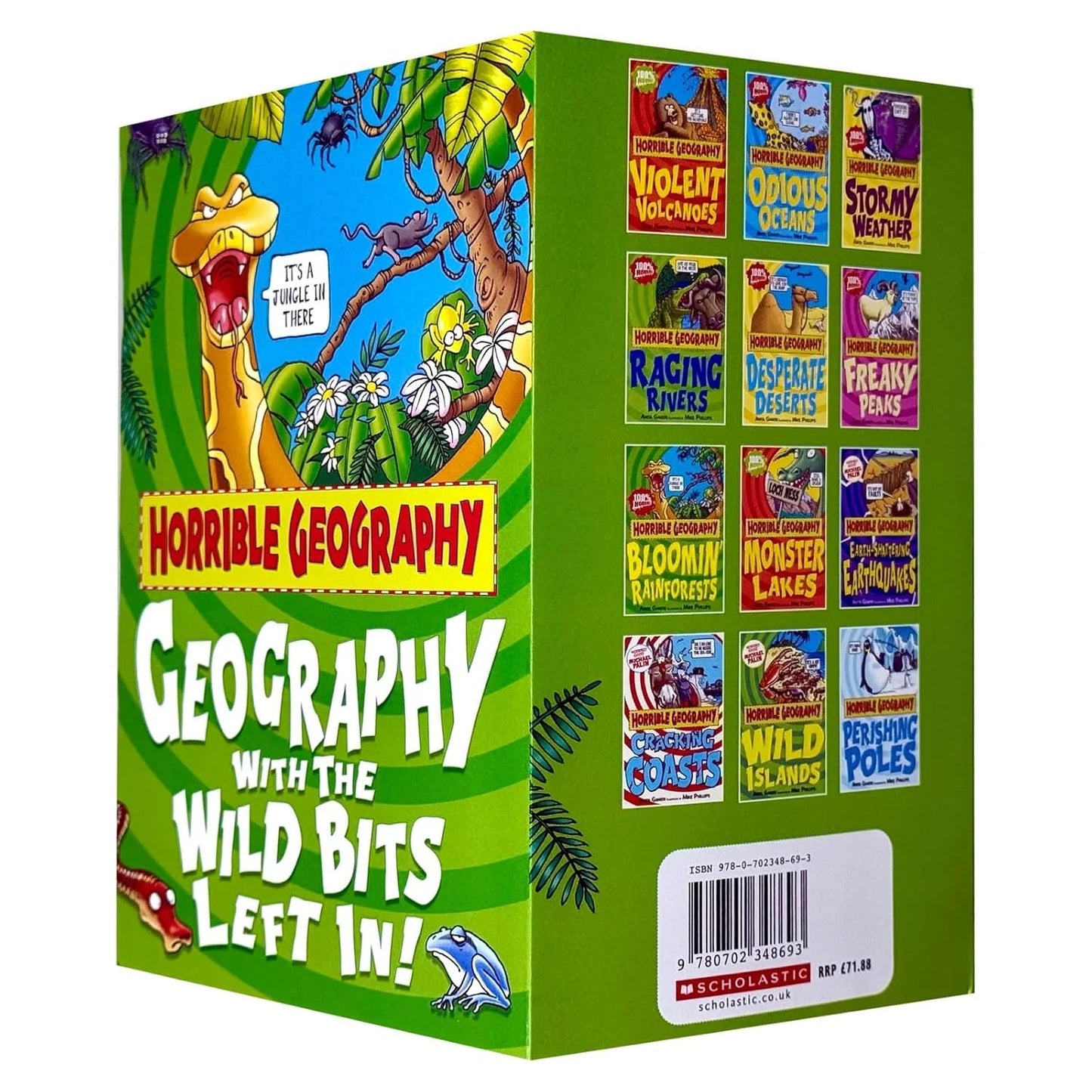 Horrible Geography – 12 Book Collection Set: Wild Islands, Violent Volcanoes, Stormy Weather & More - By Anita Ganeri - Paperback
