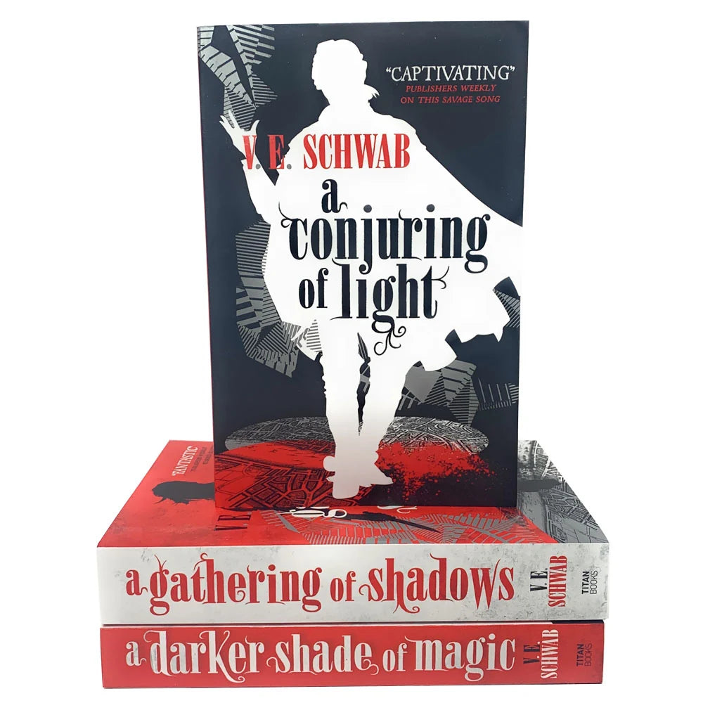 A Darker Shade of Magic – Complete 3 Book Trilogy Set: A Darker Shade of Magic, A Gathering of Shadows & A Conjuring of Light - By V. E. Schwab - Paperback