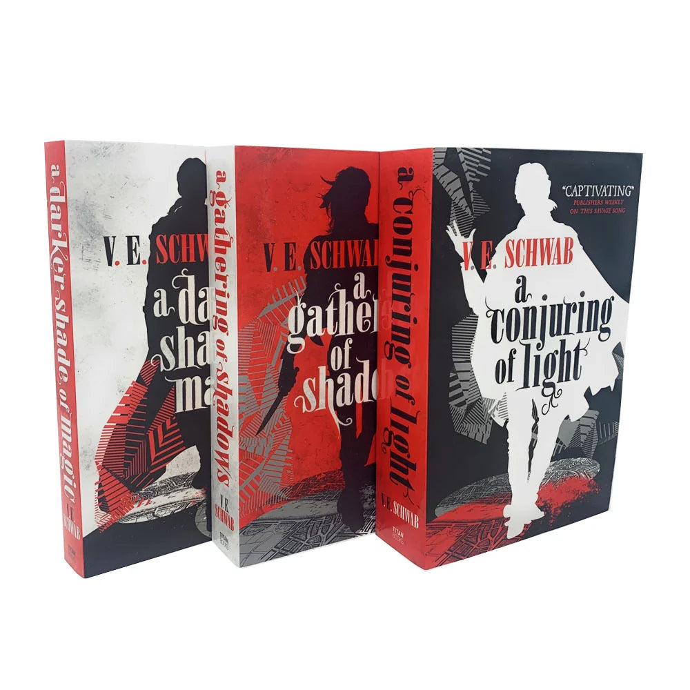 A Darker Shade of Magic – Complete 3 Book Trilogy Set: A Darker Shade of Magic, A Gathering of Shadows & A Conjuring of Light - By V. E. Schwab - Paperback