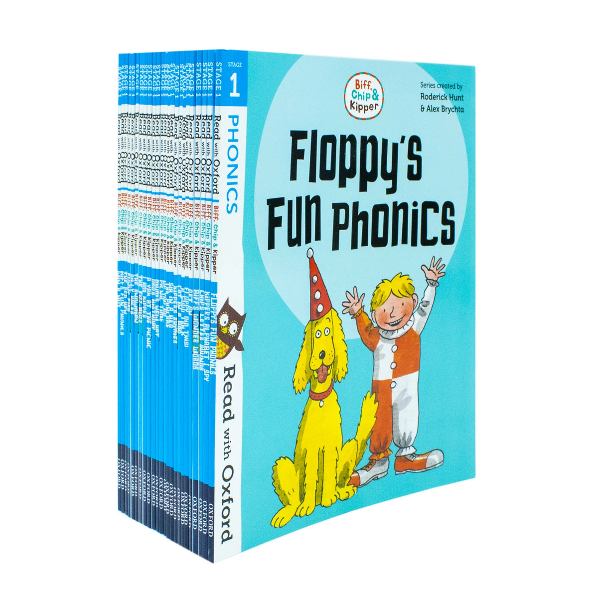 Biff, Chip & Kipper Read with Oxford Stage 1 – 24 Book Collection: Biff's Fun Phonics, Floppy Did This! & More - By Roderick Hunt - Paperback
