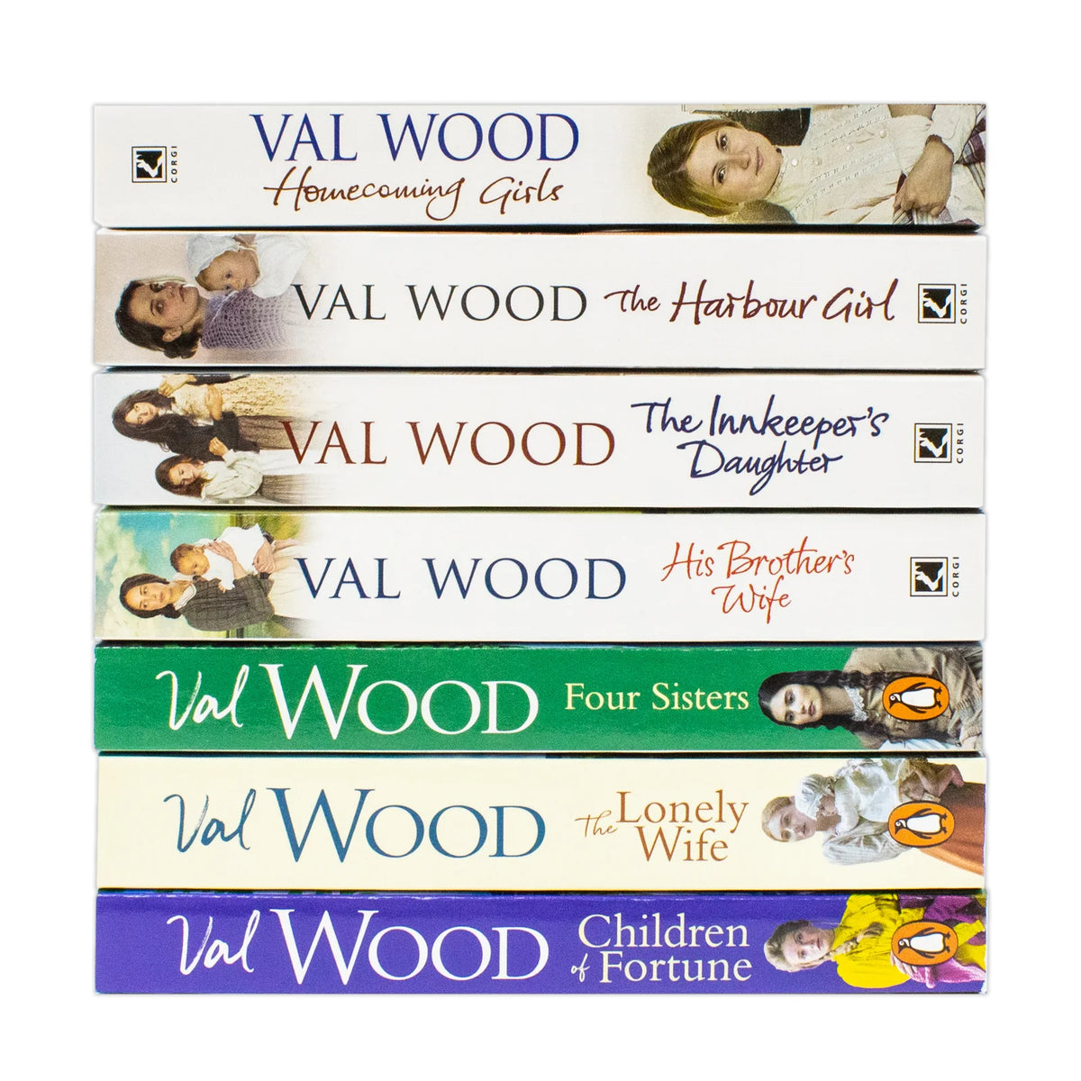 Val Wood Collection – 7 Book Set: Homecoming Girls, His Brother's Wife, The Harbour Girl & More - By Val Wood - Paperback