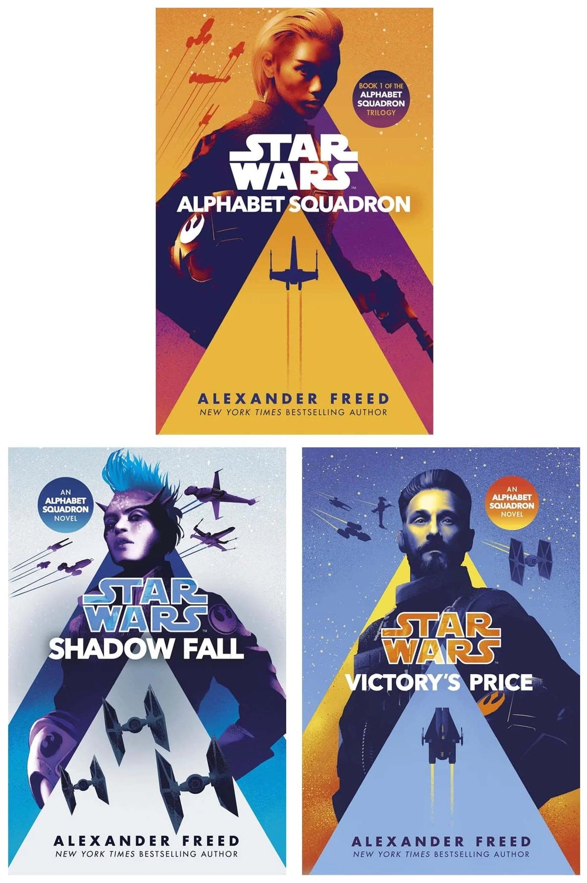 Star Wars: Alphabet Squadron Trilogy – Complete 3 Book Set: Alphabet Squadron, Shadow Fall & Victory's Price - By Alexander Freed - Paperback