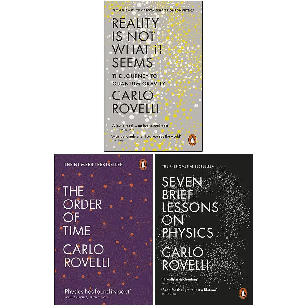 Carlo Rovelli Collection – 3 Book Set: Reality Is Not What It Seems, The Order of Time & Seven Brief Lessons on Physics - By Carlo Rovelli - Paperback
