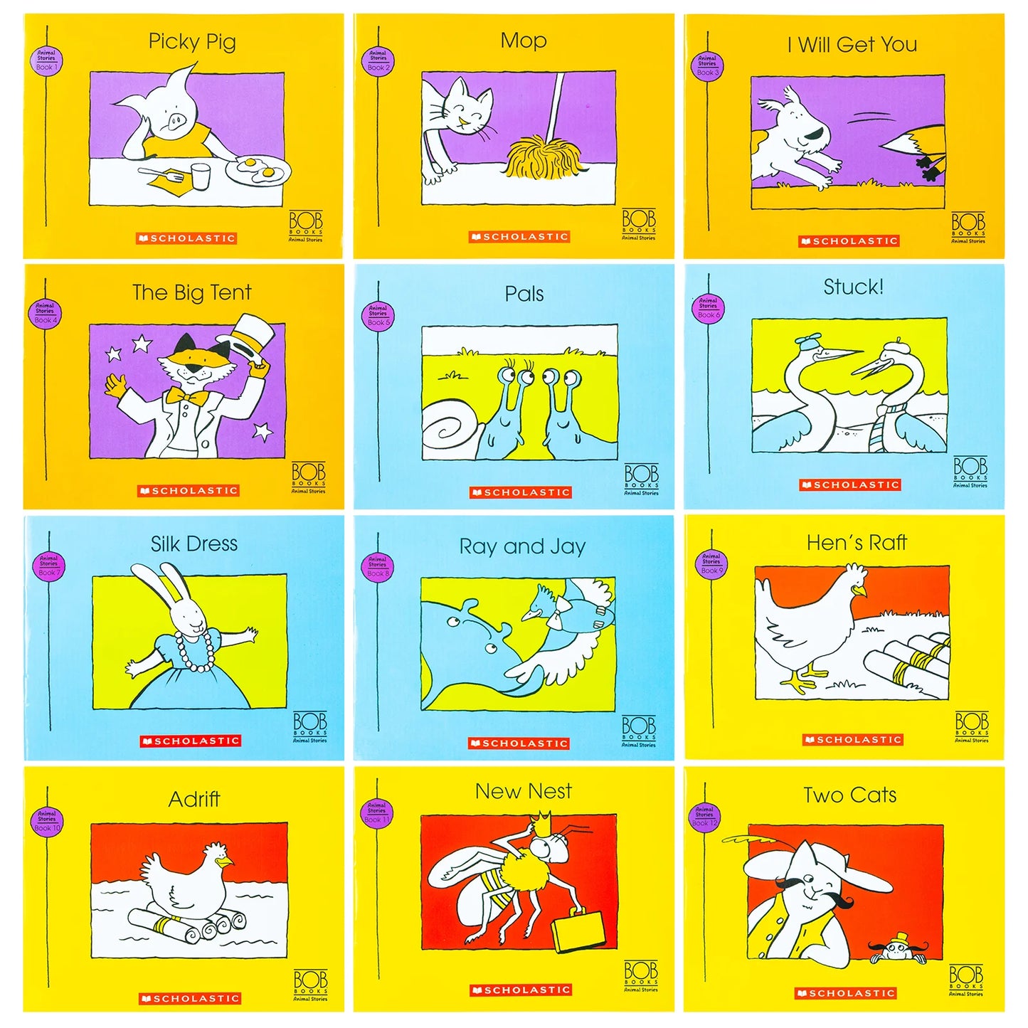 Bob Books Animal Stories – 12 Book Set: Stage 2 Emerging Readers - By Scholastic - Paperback
