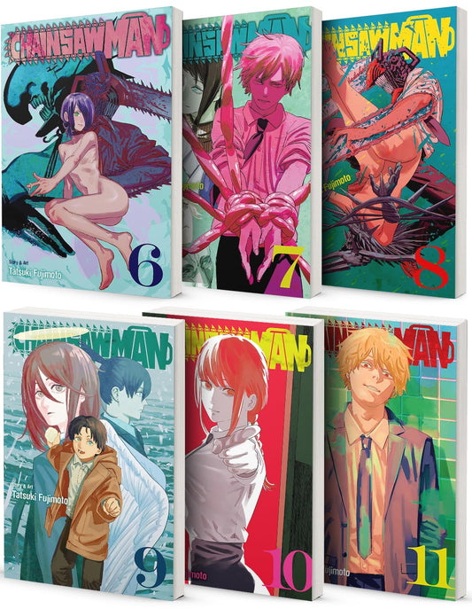 Chainsaw Man Vol. 6–11 Collection 6-Book Bundle Set - by Tatsuki Fujimoto - Manga paperback